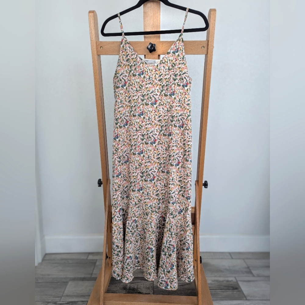 Floral Drop Waist Midi Dress